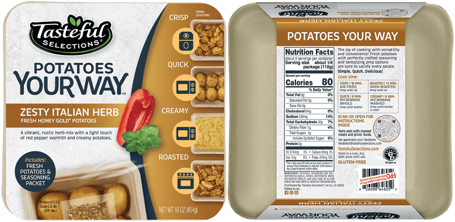 Tasty Selections Potatoes Your Way Zesty Italian Herb